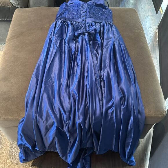 Women’s Spaghetti Strap Full Length Corset Back Party Prom Dress Size L *READ - Picture 10 of 12